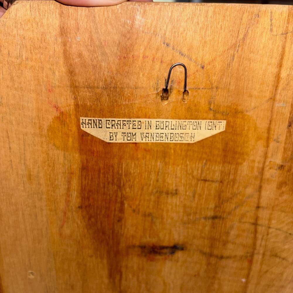 Tom Vandenbosch Handcrafted Bluebirds Wood Burned Pyrography Art Plaque - Picture 5 of 8